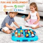 Whack Game Mole for Toddlers, Toys for 3-12 Year Old Boys Girls, Pounding Toys for Age 3-8, Birthday Gifts for 3 4 5 6 7 8+ Year Old Boys Kids, Educational Toy with Sound,Light,PK Mode with 2 Hammers