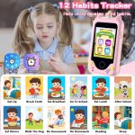 Kids Smart Phone for Girls, Christmas Birthday Gifts for Girls Age 3-10 Kids Toys Cell Phone, 2.8" Touchscreen Toddler Learning Play Toy Phone with Dual Camera, Game, Music Player, 8GB Card Purple