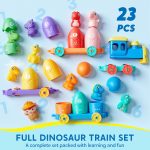 Play-Act Learning Toy for Toddlers 1 2 3 Years Old, Counting, Matching & Sorting Montessori Learning Farm Train Including 9 Farm Animals, Birthday Gift for Baby Boys Girls