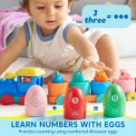Play-Act Learning Toy for Toddlers 1 2 3 Years Old, Counting, Matching & Sorting Montessori Learning Farm Train Including 9 Farm Animals, Birthday Gift for Baby Boys Girls