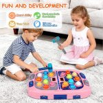 Whack Game Mole for Toddlers, Toys for 3-12 Year Old Boys Girls, Pounding Toys for Age 3-8, Birthday Gifts for 3 4 5 6 7 8+ Year Old Boys Kids, Educational Toy with Sound,Light,PK Mode with 2 Hammers