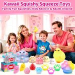 10 Pack Taba Squishy Toys kit with Toy Box-Squeeze Toys Kawaii taba Squishies Stress Relief Toys Party Favors for Kids 4-8 8-12, Squishy Fidget Toys for Kids , Birthday Gifts Toys for Girls 8-10