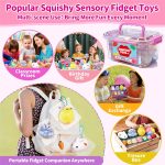 10 Pack Taba Squishy Toys kit with Toy Box-Squeeze Toys Kawaii taba Squishies Stress Relief Toys Party Favors for Kids 4-8 8-12, Squishy Fidget Toys for Kids , Birthday Gifts Toys for Girls 8-10