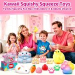 10 Pack Taba Squishy Toys kit with Toy Box-Squeeze Toys Kawaii taba Squishies Stress Relief Toys Party Favors for Kids 4-8 8-12, Squishy Fidget Toys for Kids , Birthday Gifts Toys for Girls 8-10